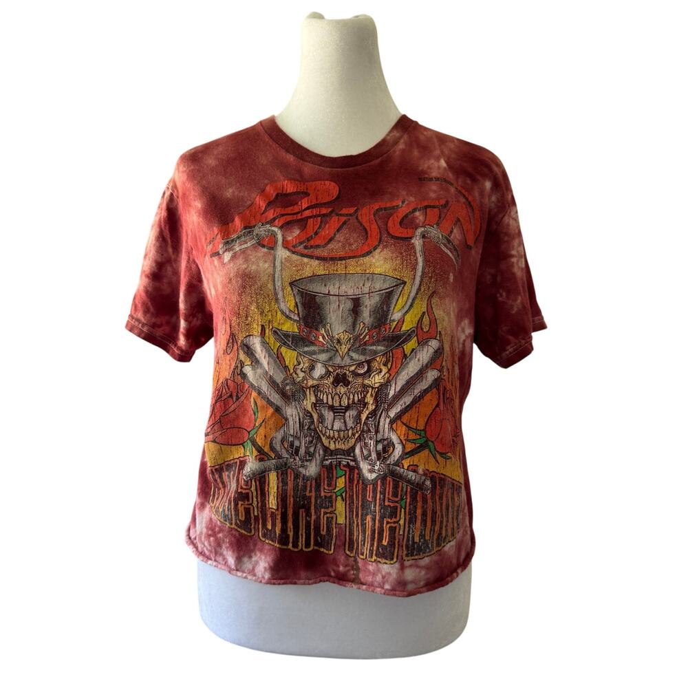 Poison Ride Like the Wind Tie-Dye Cropped T-Shirt